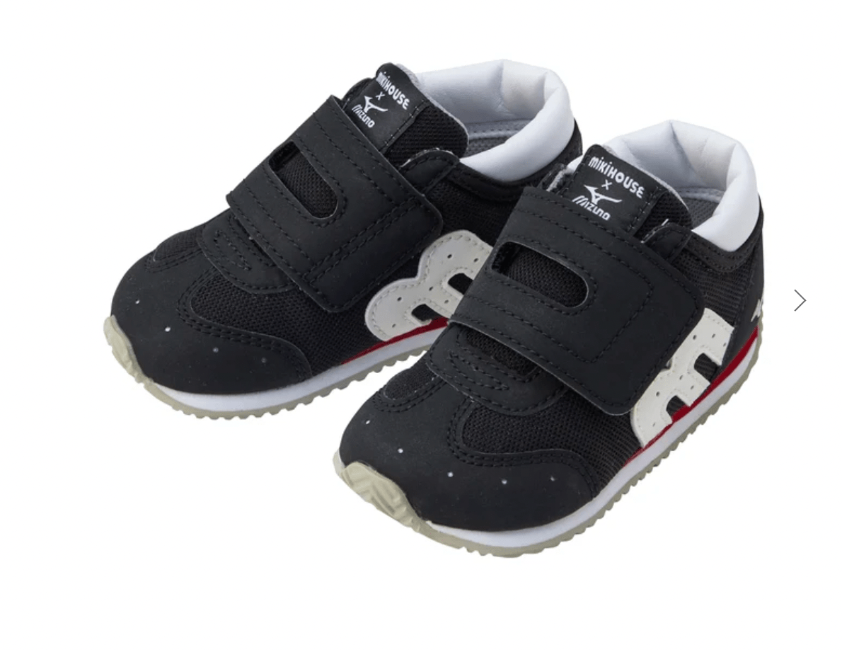 Mikihouse Mizuno collaboration second baby shoes - Black MIKI HOUSE