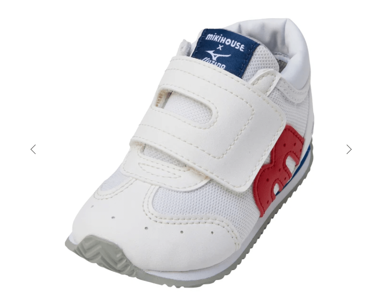 Mikihouse Mizuno collaboration second baby shoes - white MIKI HOUSE