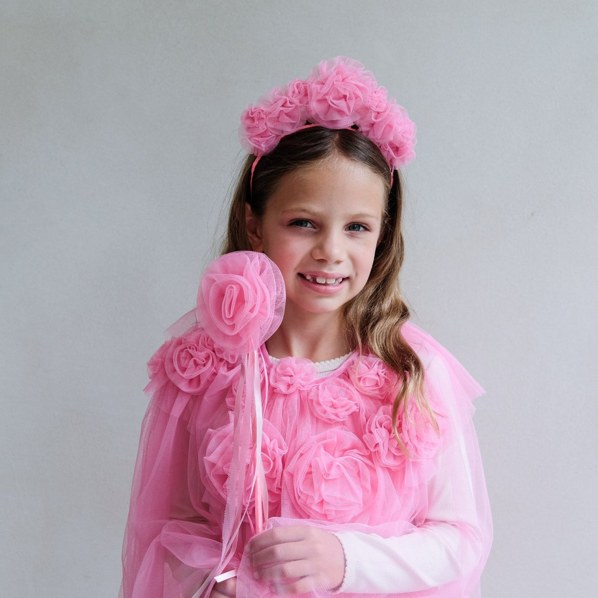 Mimi &amp; Lula Pink ruffle flower headdress Mimi &amp; Lula