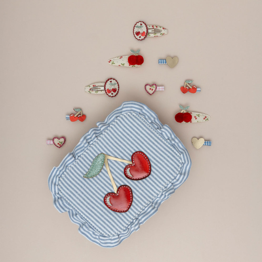 Mimi &amp; Lula Pom pom cherries clic clacs Mimi &amp; Lula