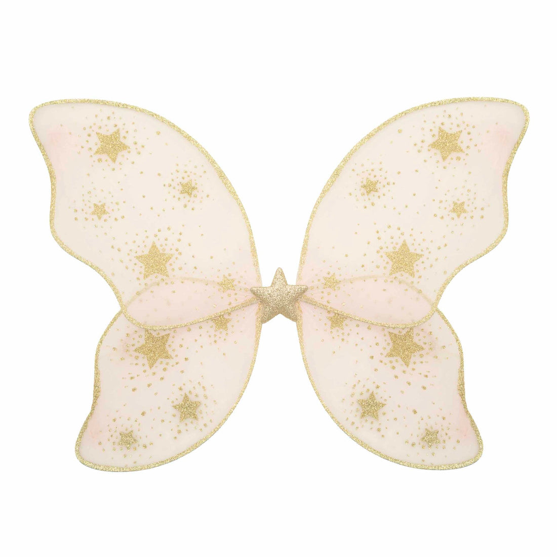 Mimi &amp; Lula Starry Night Wings in pink with gold glitter stars