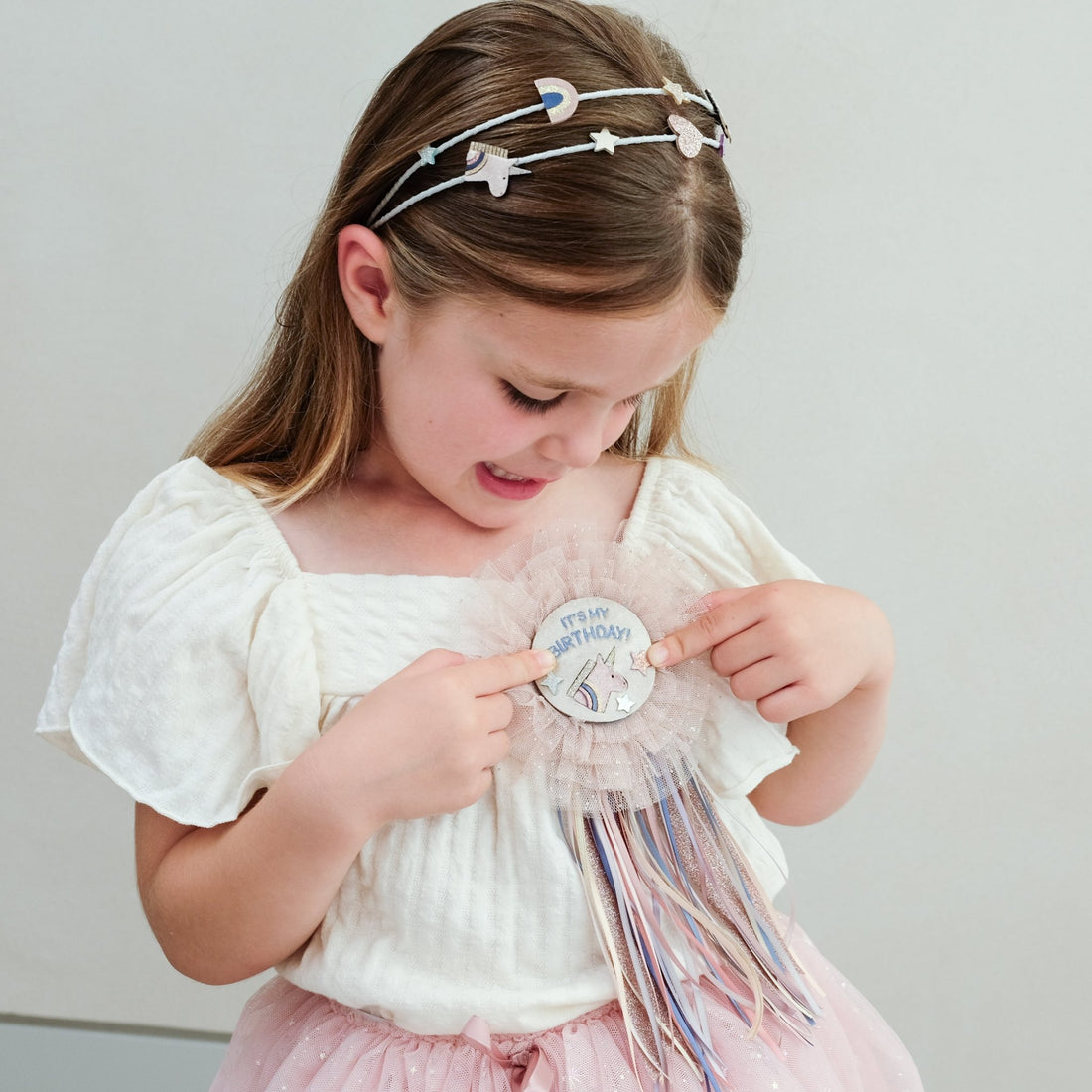 Mimi &amp; Lula Unicorn birthday badge Mimi &amp; Lula