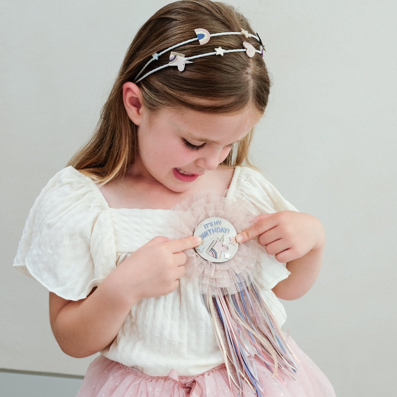 Mimi &amp; Lula Unicorn birthday badge Mimi &amp; Lula