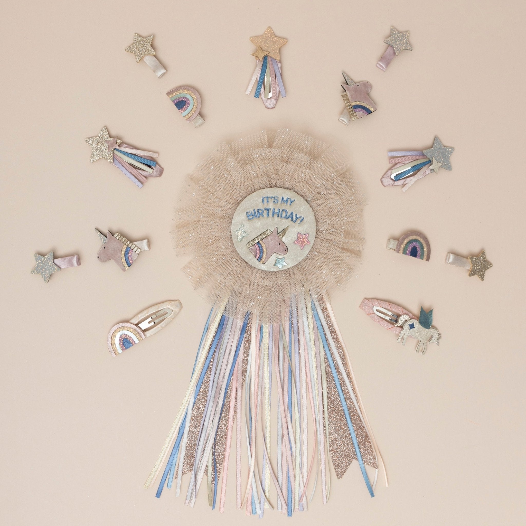 Mimi &amp; Lula Unicorn birthday badge Mimi &amp; Lula