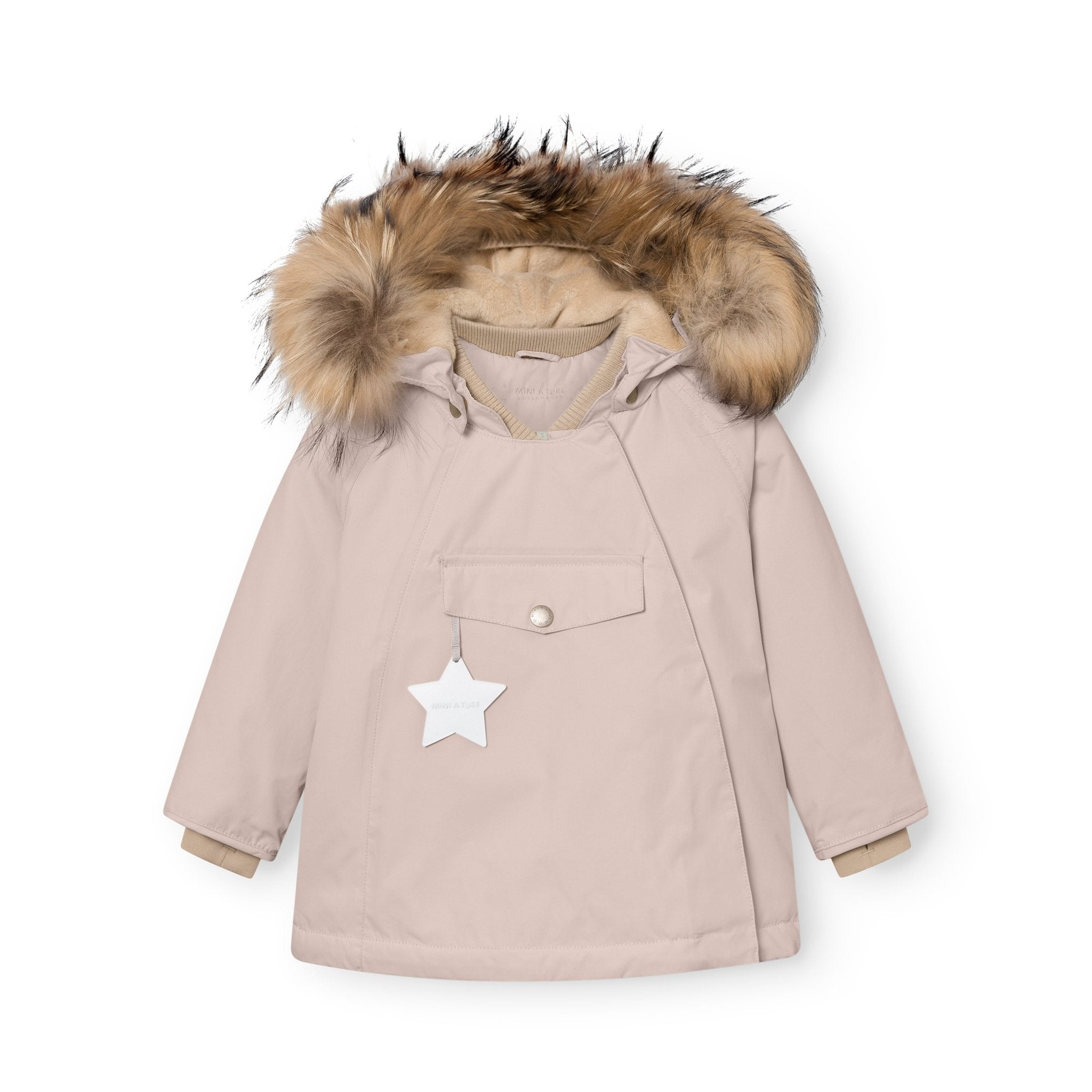 Mini a ture MATWANG fleece lined winter jacket fur. GRS - Cloudy Rose Mini a Ture