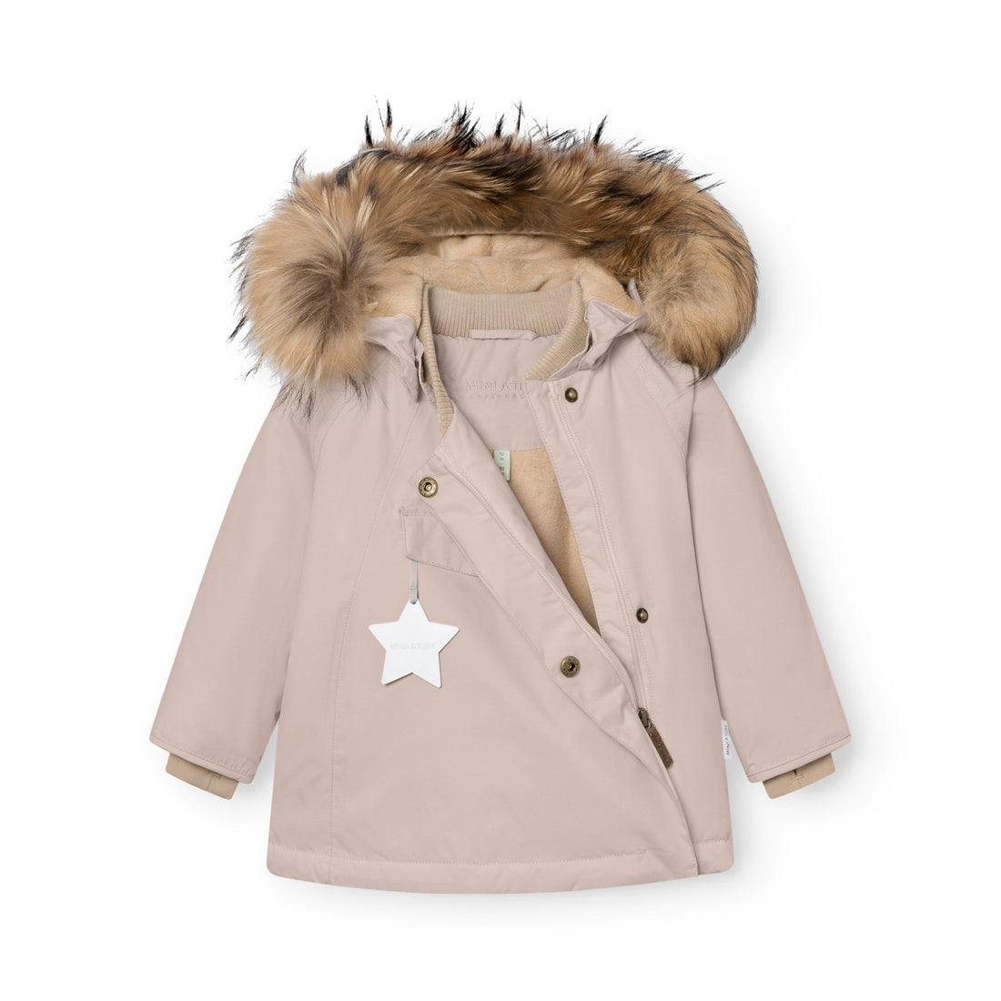 Mini a ture MATWANG fleece lined winter jacket fur. GRS - Cloudy Rose Mini a Ture