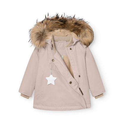 Mini a ture MATWANG fleece lined winter jacket fur. GRS - Cloudy Rose Mini a Ture