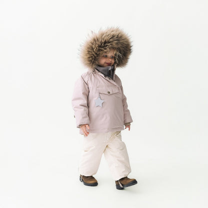 Mini a ture MATWANG fleece lined winter jacket fur. GRS - Cloudy Rose Mini a Ture