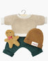Minikane Gordis Gingerbread Man 3 - Piece Outfit Set – Green (34–37cm Dolls) Minikane