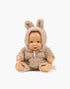 Minikane Greta Peque Doll – 21cm Baby Doll in Beige Terrycloth Winnie the Pooh Jumpsuit Minikane