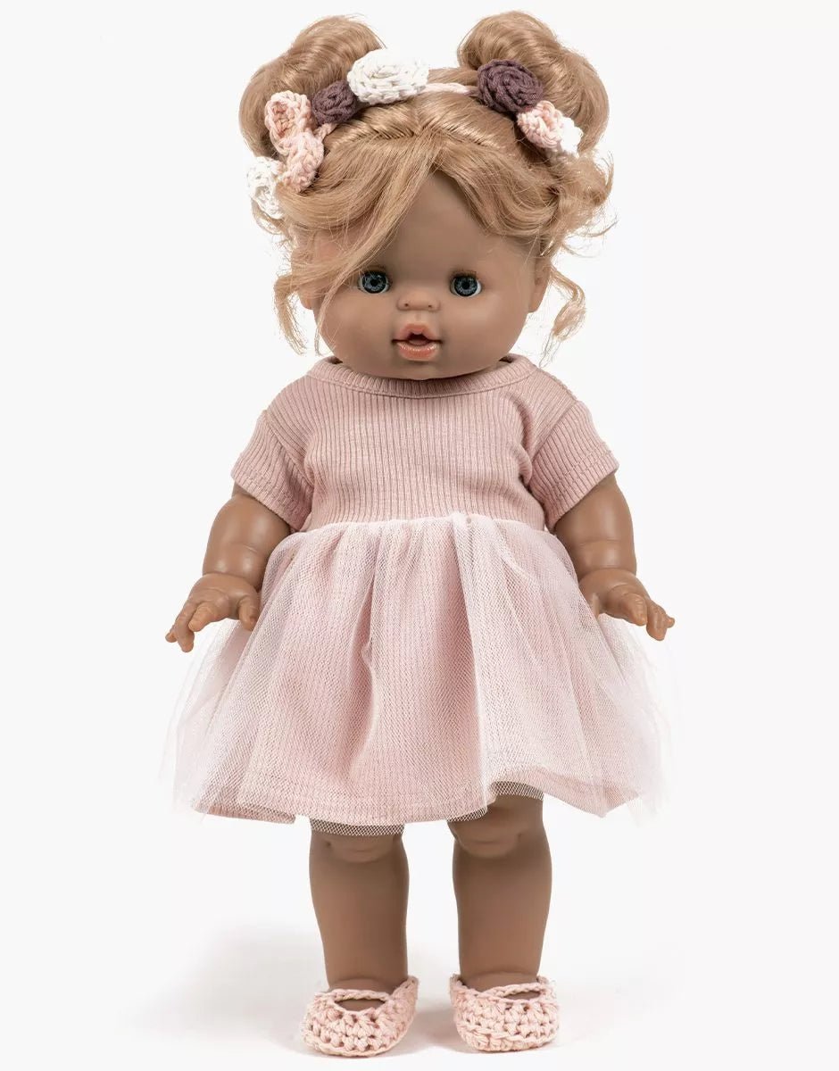 Minikane Handmade Pink Crochet Flower Crown – 34 &amp; 37cm Doll Accessory Minikane