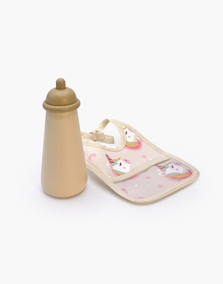 Minikane Mini Panchas Meal Set with Unicorn Bib for 10.6 in Dolls - image 1