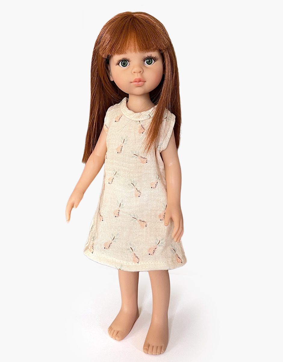 Minikane Christi Amigas doll wearing a Hélène cotton gauze Iva dress