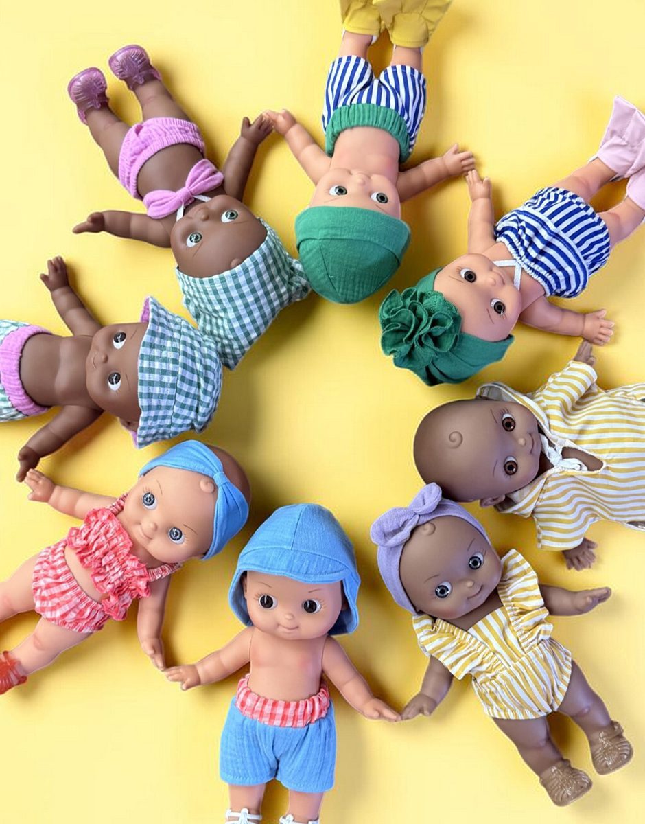 Minikane Basile Mini Panchas Beach Doll | Blue Riviera Outfit (10.6 in) - image 3
