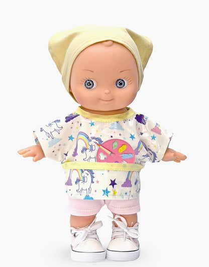 Minikane Alice Mini Panchas School Doll | Unicorn Painting Outfit (10.6 in) - image 2