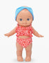 Minikane Alice Mini Panchas 27 cm doll in coral Vichy beach outfit