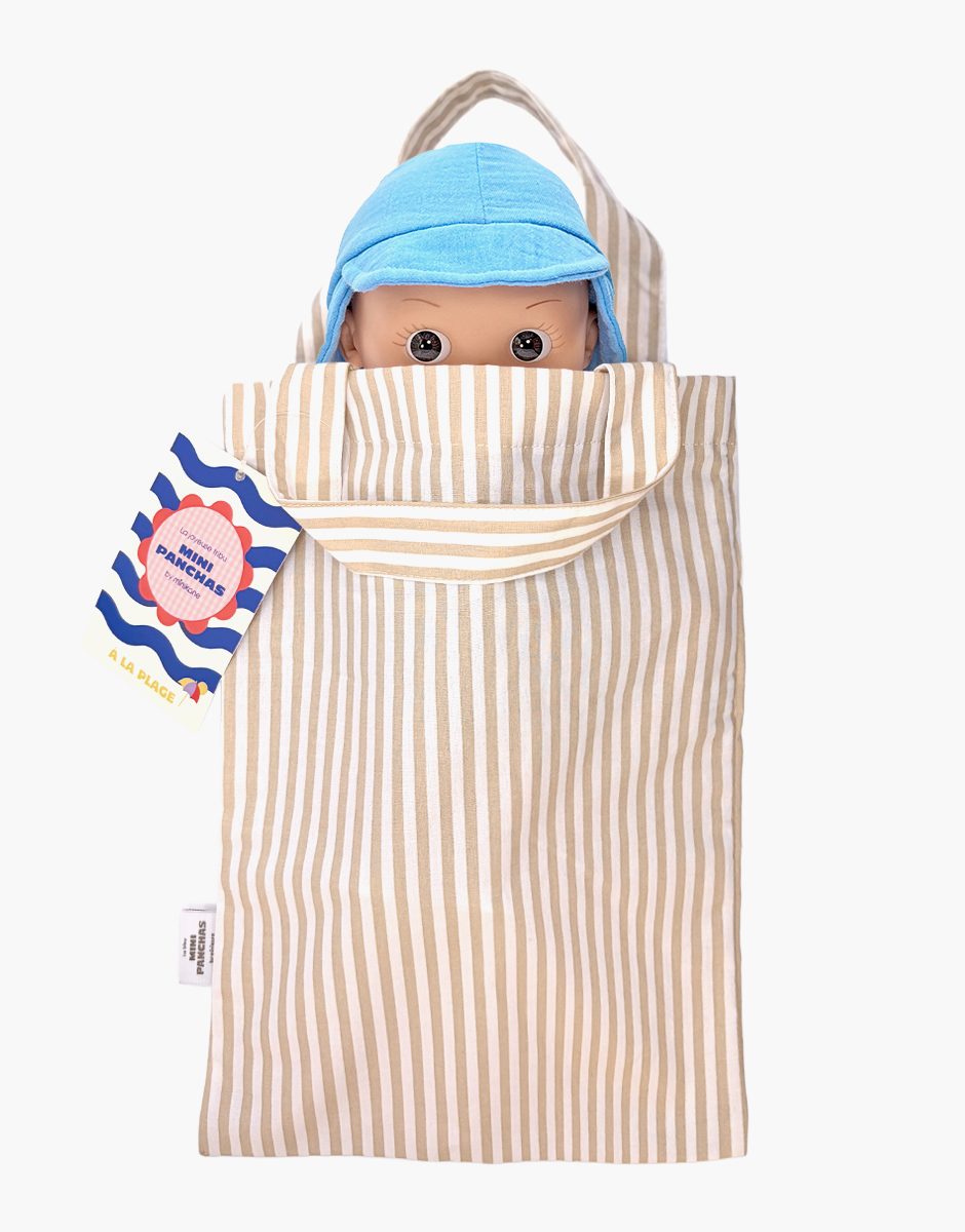 Minikane Basile Mini Panchas Beach Doll | Blue Riviera Outfit (10.6 in) - image 2