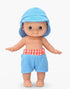 Minikane Basile Mini Panchas Beach Doll | Blue Riviera Outfit (10.6 in) - image 1