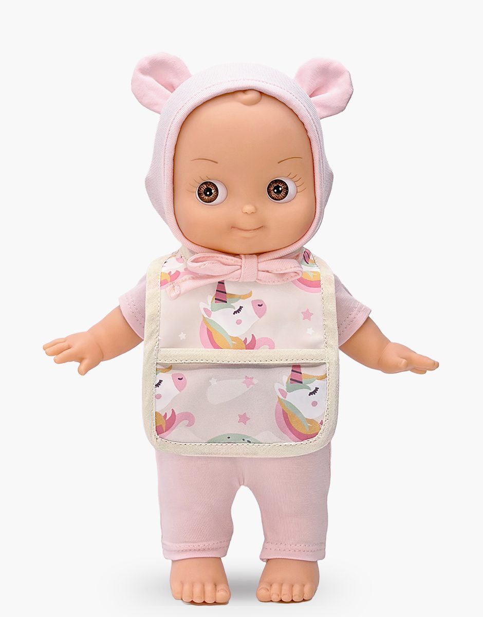 Minikane Ninon Mini Panchas Home Doll | Pink Mouse Outfit (10.6 in) - image 2