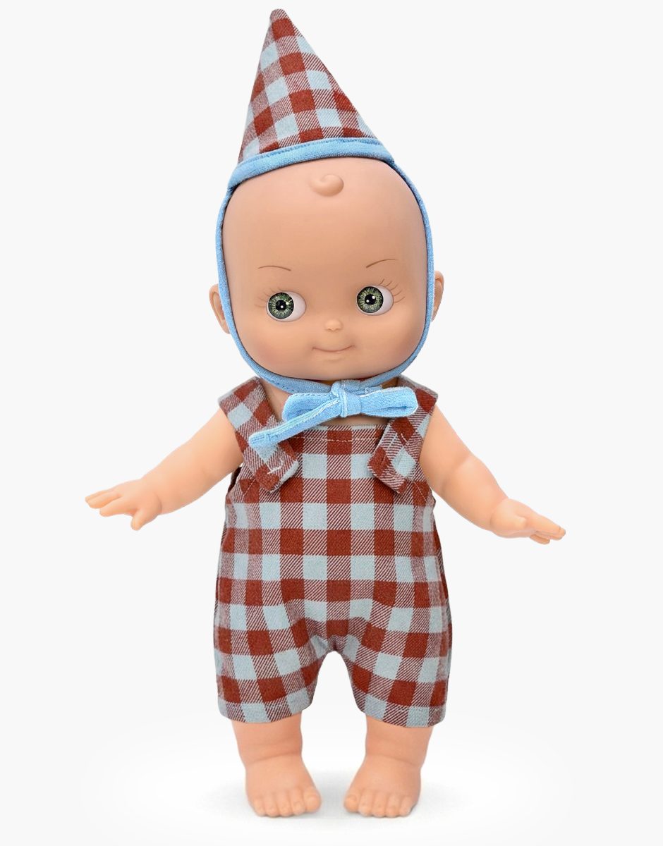 Minikane Zébulon Mini Panchas Doll &amp; Icy Blue Gingham Outfit