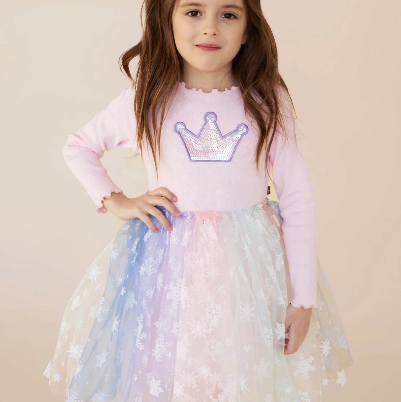 Multi Cut Tutu Dress - Pink Petite Hailey - enjoykidsus