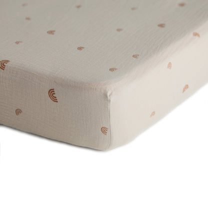 Mushie Extra Soft Muslin Crib Sheet mushie