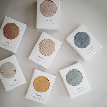 Mushie Extra Soft Muslin Crib Sheet mushie