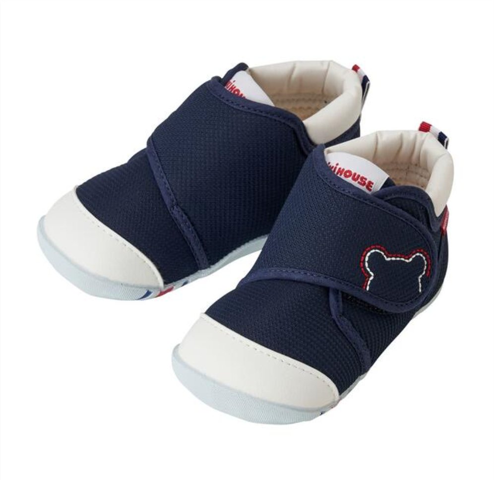 My First Walker Shoes - Classic, Navy Mikihouse
