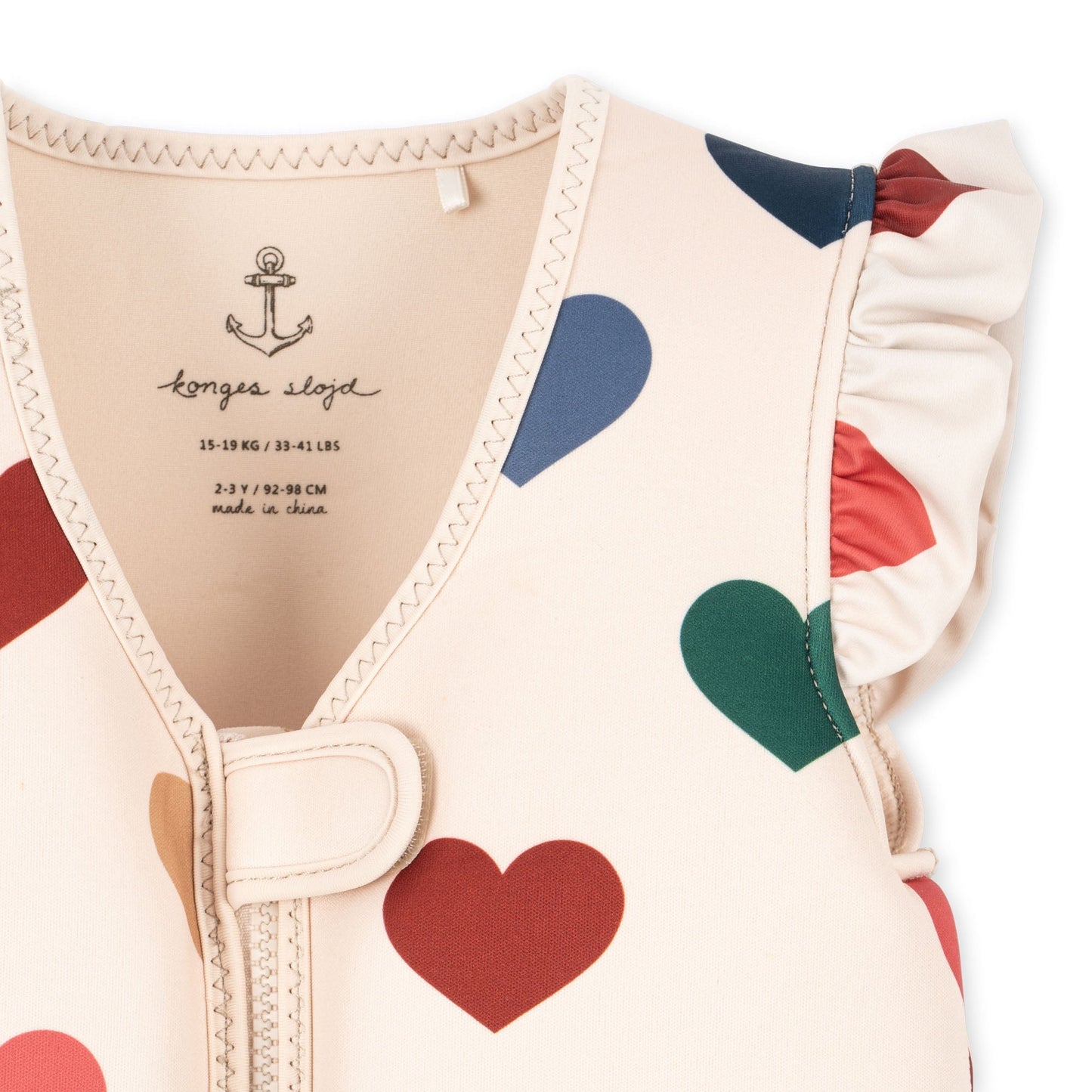 Neoprene float frill vest - bon coeur coloré Konges Sløjd - enjoykidsus