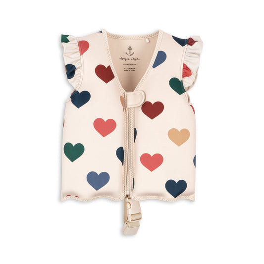 Neoprene float frill vest - bon coeur coloré Konges Sløjd - enjoykidsus