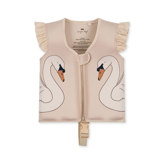 NEOPRENE FLOAT VEST FRILL - SWAN Konges Sløjd - enjoykidsus