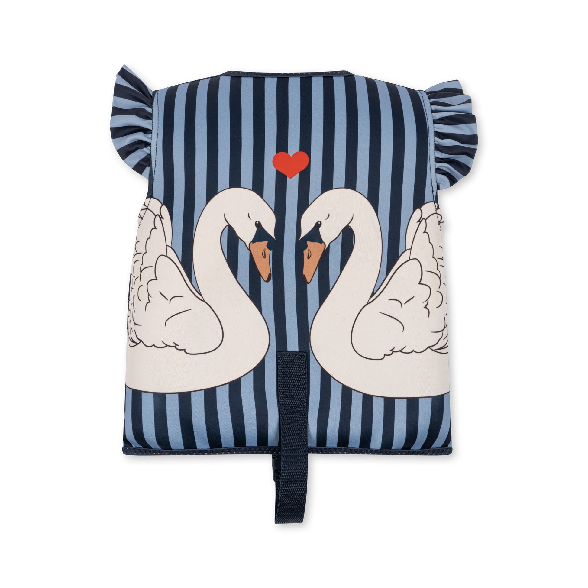 NEOPRENE FRILL FLOAT VEST - SWAN STRIPE Konges Sløjd - enjoykidsus