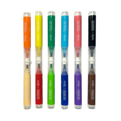 NEW OOLY X Peanuts: Double - Ended Brush &amp; Stamp Markers OOLY