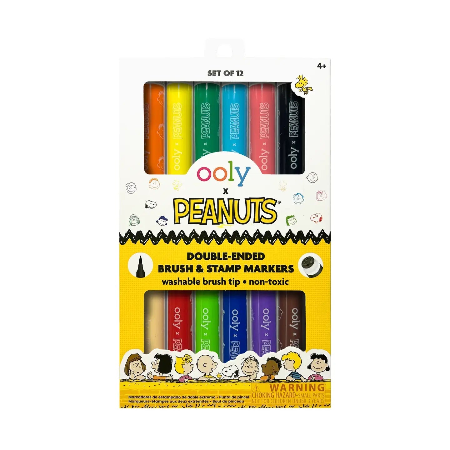 NEW OOLY X Peanuts: Double - Ended Brush &amp; Stamp Markers OOLY