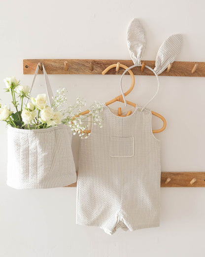 Noralee Bunny Headband || Sage Stripe Noralee