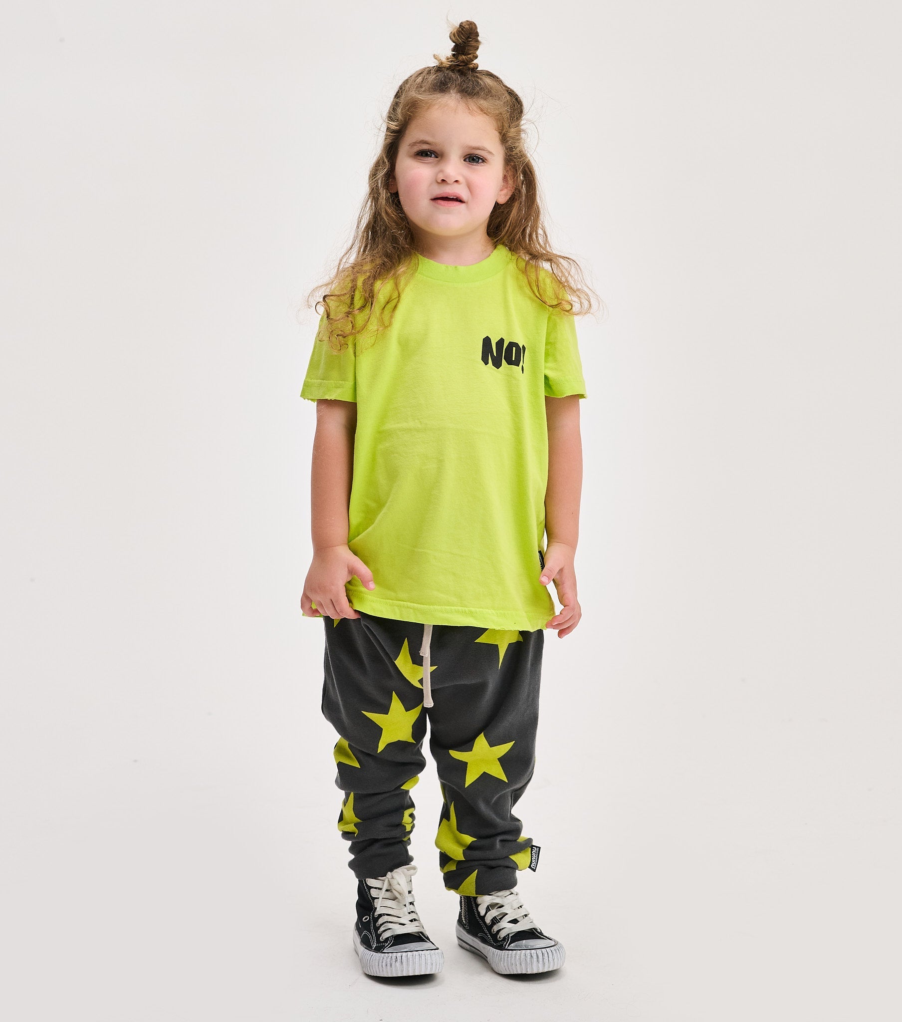 Nununu light star baggy pants - Graphic Lime NUNUNU