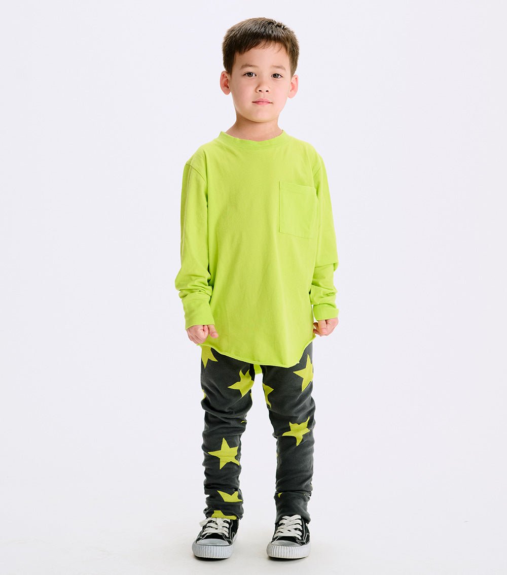 Nununu light star baggy pants - Graphic Lime NUNUNU