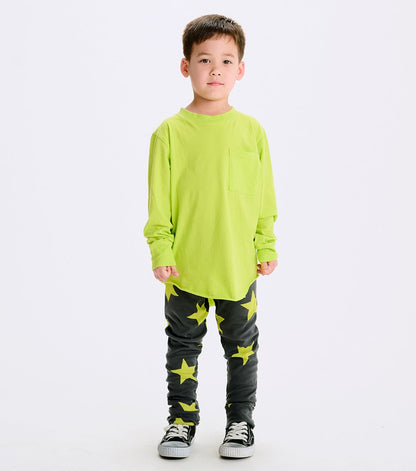 Nununu light star baggy pants - Graphic Lime NUNUNU