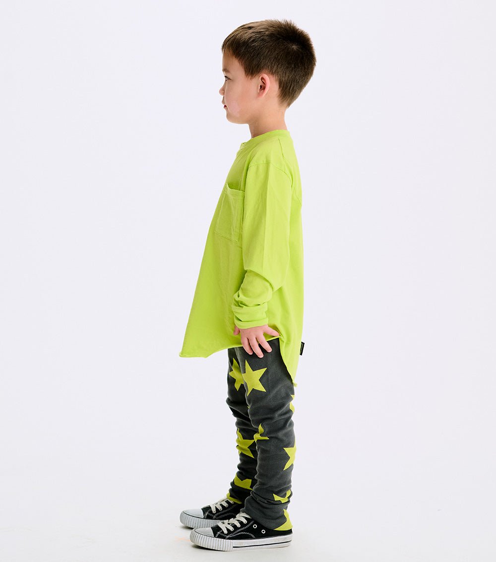 Nununu light star baggy pants - Graphic Lime NUNUNU