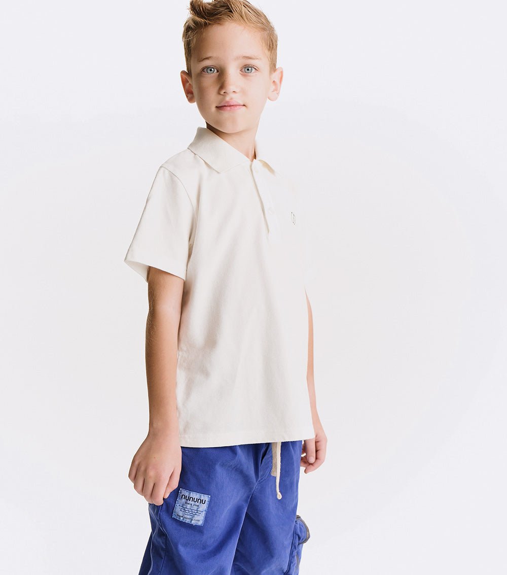 NUNUNU Old school polo - White NUNUNU