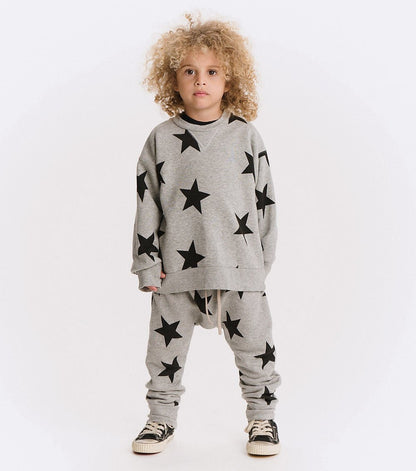 NUNUNU Star baggy pants - Heather Grey NUNUNU