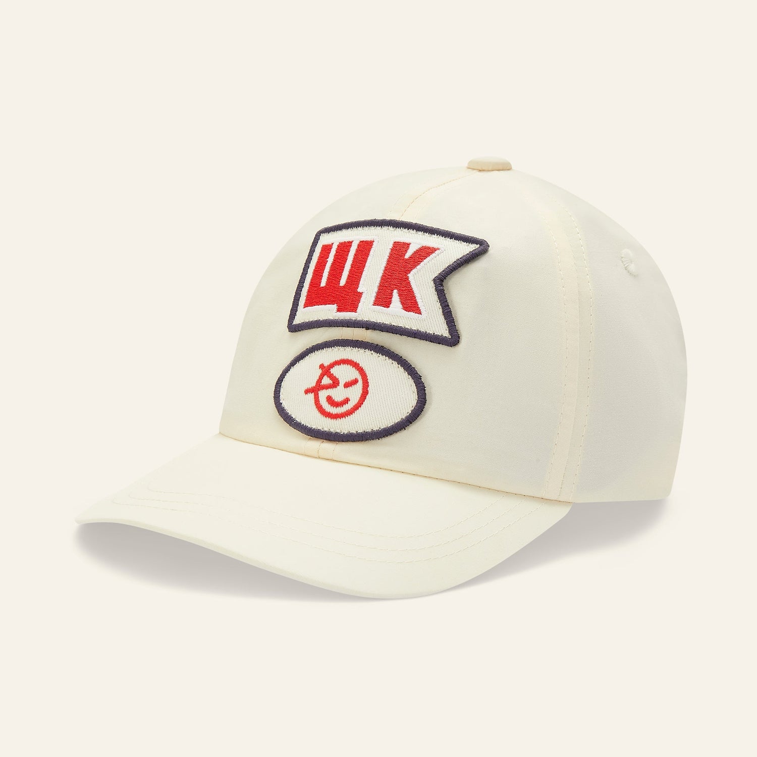 Nylon Badge Cap - Ecru Wynken