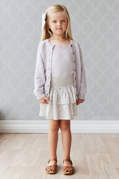 OG Dotty Knit Cardigan - Pale Lilac Marle Jamie Kay - enjoykidsus