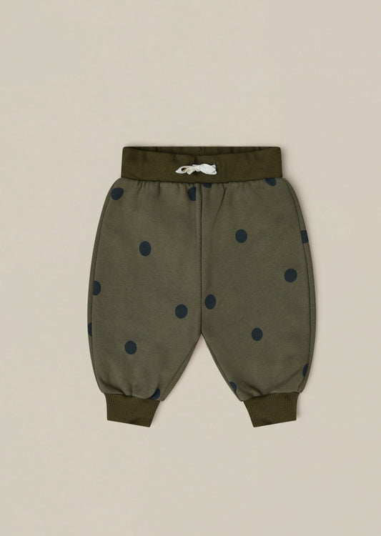 Olive Dots Sweatpants Organic Zoo - enjoykidsus