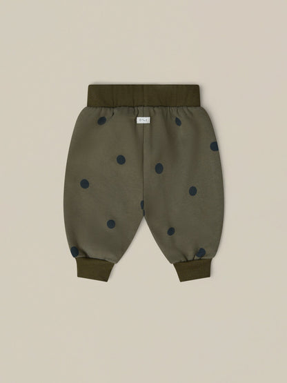 Olive Dots Sweatpants Organic Zoo - enjoykidsus