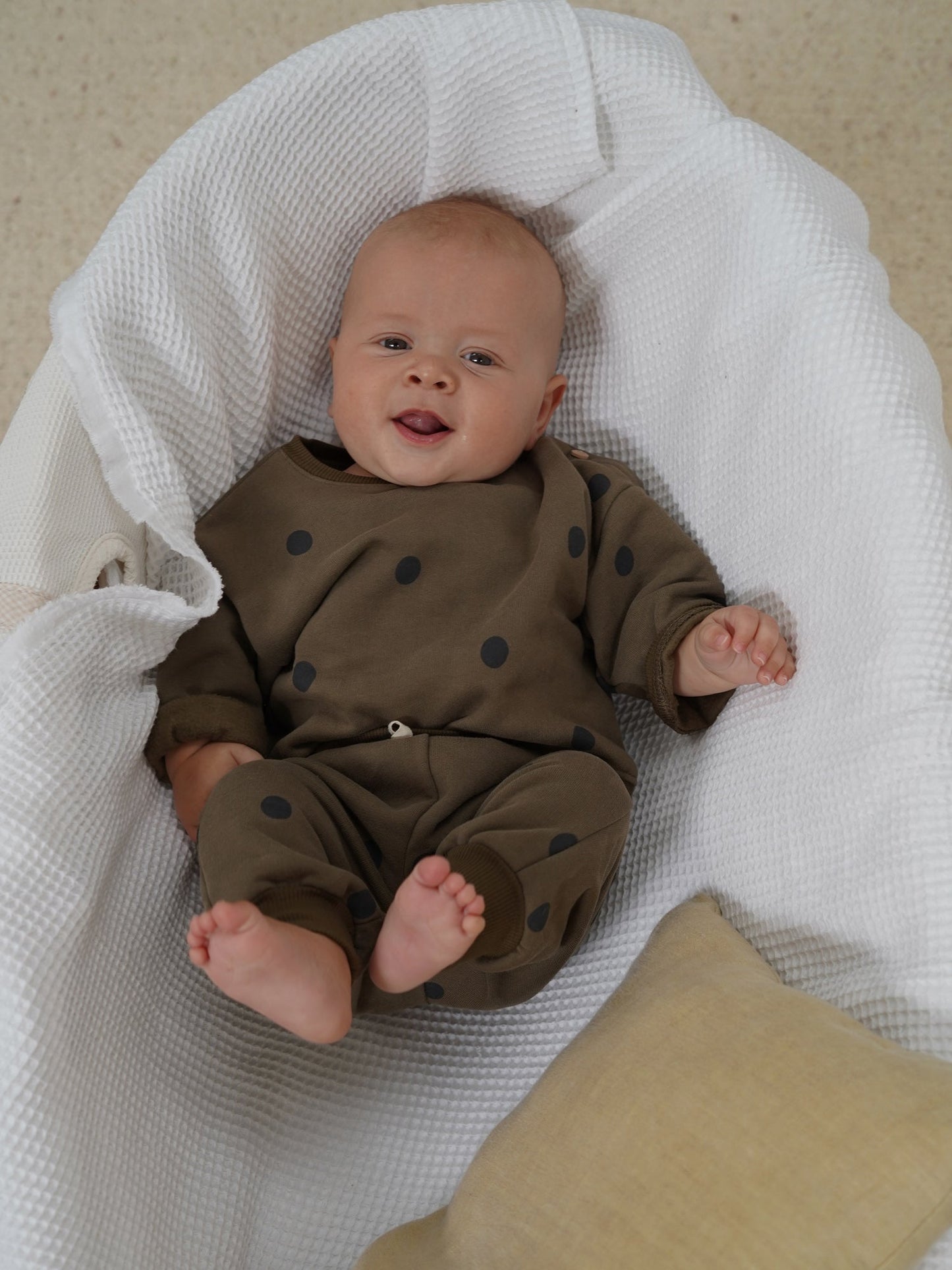 Olive Dots Sweatpants Organic Zoo - enjoykidsus