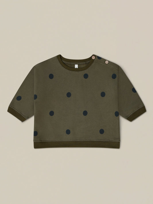 Olive Dots Sweatshirt Organic Zoo - enjoykidsus