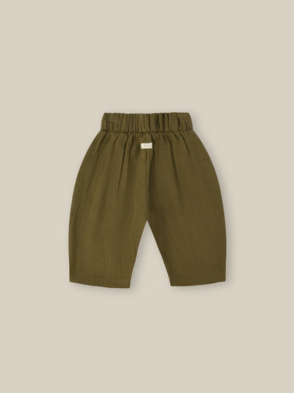 Olive Fisherman Pants Organic Zoo - enjoykidsus