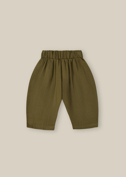 Olive Fisherman Pants Organic Zoo - enjoykidsus