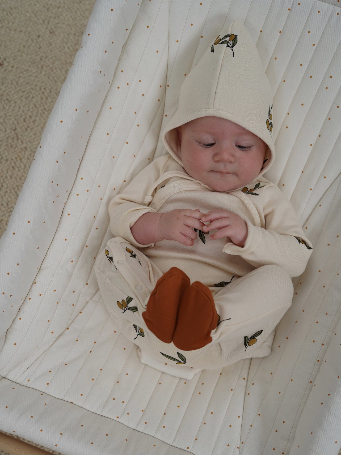 Olive Garden Suit with contrast feet Organic Zoo - enjoykidsus